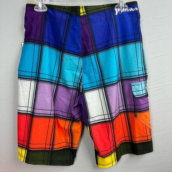 Hurley Phantom Board Shorts Men’s 30 Plaid Stretch - Picture 7 of 7